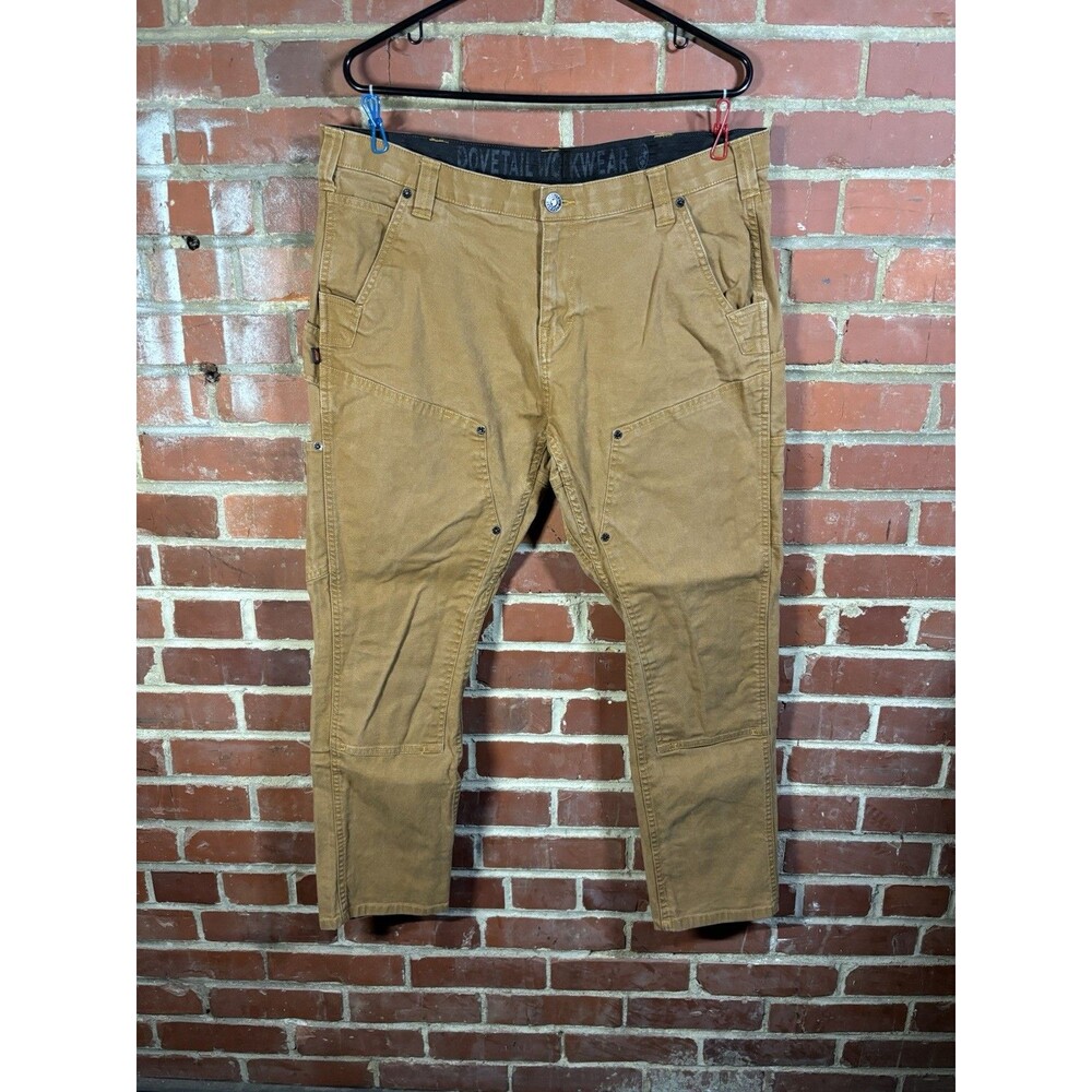 Dovetail Workwear Pants The Maven Slim Canvas Tan Womens 18/30, Real 38x28